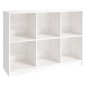 vidaXL Bücherregal Weiß 104x33x76 cm Massivholz Kiefer vidaXL Bücherregal Weiß 104x33x76 cm Massivholz Kiefer