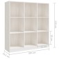 vidaXL Bücherregal/Raumteiler Weiß 104x33,5x110 cm Massivholz Kiefer vidaXL Bücherregal/Raumteiler Weiß 104x33,5x110 cm Massivholz Kiefer