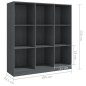 vidaXL Bücherregal/Raumteiler Grau 104x33,5x110 cm Massivholz Kiefer vidaXL Bücherregal/Raumteiler Grau 104x33,5x110 cm Massivholz Kiefer