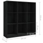 vidaXL Bücherregal/Raumteiler Schwarz 104x33,5x110cm Massivholz Kiefer vidaXL Bücherregal/Raumteiler Schwarz 104x33,5x110cm Massivholz Kiefer