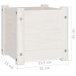 vidaXL Pflanzkübel Weiß 31x31x31 cm Massivholz Kiefer vidaXL Pflanzkübel Weiß 31x31x31 cm Massivholz Kiefer