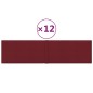 Wandpaneele 12 Stk. Weinrot 60x15 cm Stoff 1,08 m² Wandpaneele 12 Stk. Weinrot 60x15 cm Stoff 1,08 m²