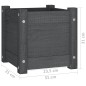 vidaXL Pflanzkübel Grau 31x31x31 cm Massivholz Kiefer vidaXL Pflanzkübel Grau 31x31x31 cm Massivholz Kiefer