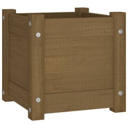 vidaXL Pflanzkübel Honigbraun 31x31x31 cm Massivholz Kiefer