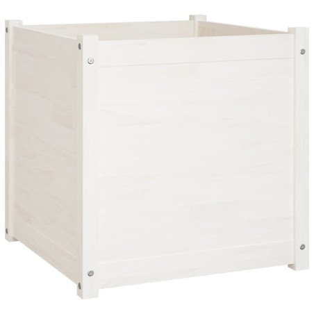 vidaXL Pflanzkübel Weiß 60x60x60 cm Massivholz Kiefer 