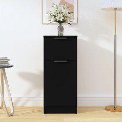 vidaXL Sideboard Schwarz 30x30x70 cm Holzwerkstoff