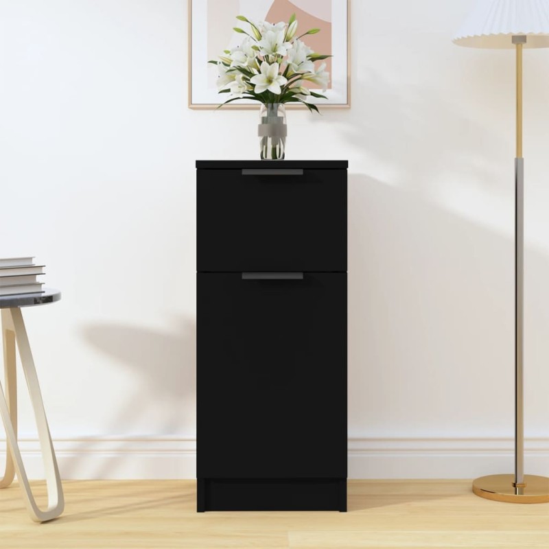 vidaXL Sideboard Schwarz 30x30x70 cm Holzwerkstoff vidaXL Sideboard Schwarz 30x30x70 cm Holzwerkstoff