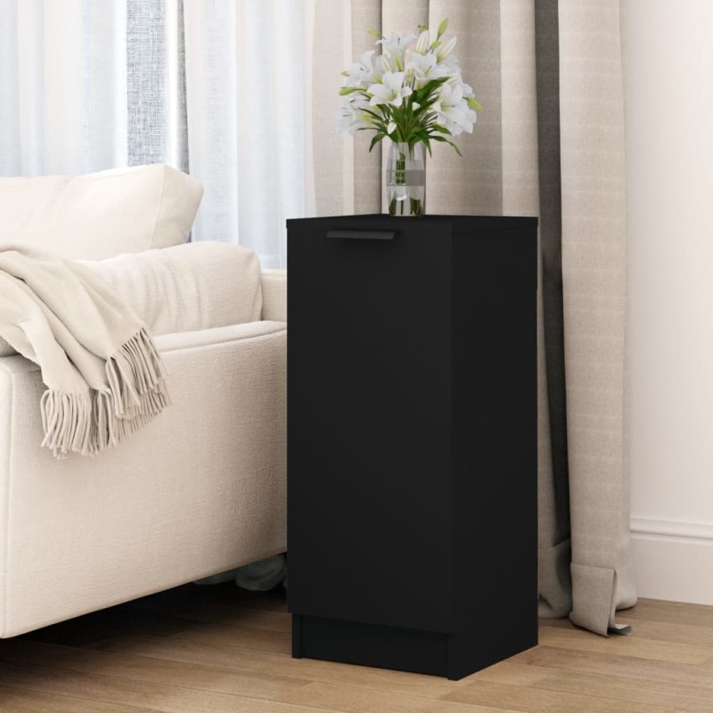 vidaXL Sideboard Schwarz 30x30x70 cm Holzwerkstoff vidaXL Sideboard Schwarz 30x30x70 cm Holzwerkstoff