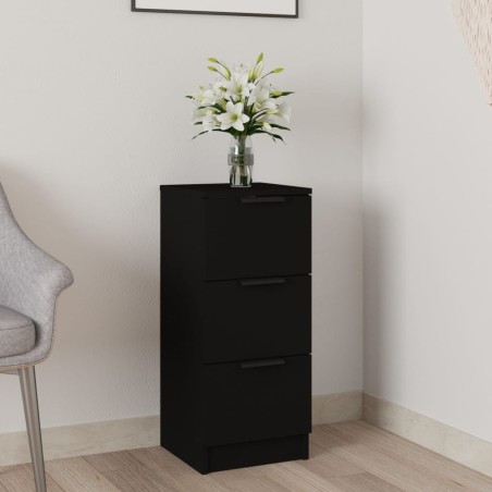 vidaXL Sideboard Schwarz 30x30x70 cm Holzwerkstoff