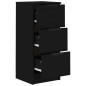 vidaXL Sideboard Schwarz 30x30x70 cm Holzwerkstoff vidaXL Sideboard Schwarz 30x30x70 cm Holzwerkstoff