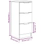 vidaXL Sideboard Schwarz 30x30x70 cm Holzwerkstoff vidaXL Sideboard Schwarz 30x30x70 cm Holzwerkstoff