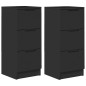 vidaXL Sideboards 2 Stk. Schwarz 30x30x70 cm Holzwerkstoff vidaXL Sideboards 2 Stk. Schwarz 30x30x70 cm Holzwerkstoff