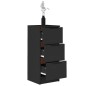 vidaXL Sideboards 2 Stk. Schwarz 30x30x70 cm Holzwerkstoff vidaXL Sideboards 2 Stk. Schwarz 30x30x70 cm Holzwerkstoff