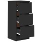 vidaXL Sideboards 2 Stk. Schwarz 30x30x70 cm Holzwerkstoff vidaXL Sideboards 2 Stk. Schwarz 30x30x70 cm Holzwerkstoff