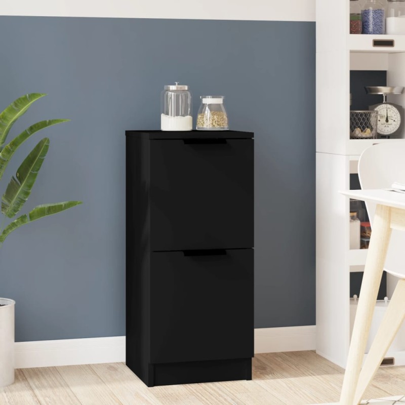 vidaXL Sideboard Schwarz 30x30x70 cm Holzwerkstoff vidaXL Sideboard Schwarz 30x30x70 cm Holzwerkstoff