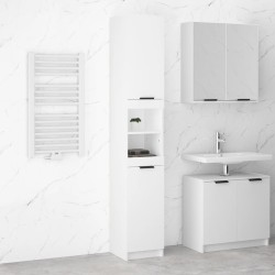 vidaXL Badschrank Weiß 32x34x188,5 cm Holzwerkstoff