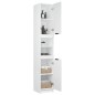 vidaXL Badschrank Weiß 32x34x188,5 cm Holzwerkstoff vidaXL Badschrank Weiß 32x34x188,5 cm Holzwerkstoff