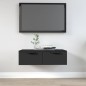 vidaXL Wandschrank Schwarz 68x30x20 cm Holzwerkstoff vidaXL Wandschrank Schwarz 68x30x20 cm Holzwerkstoff