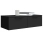 vidaXL Wandschrank Schwarz 68x30x20 cm Holzwerkstoff vidaXL Wandschrank Schwarz 68x30x20 cm Holzwerkstoff