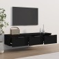 vidaXL Wandschrank Schwarz 102x30x20 cm Holzwerkstoff vidaXL Wandschrank Schwarz 102x30x20 cm Holzwerkstoff