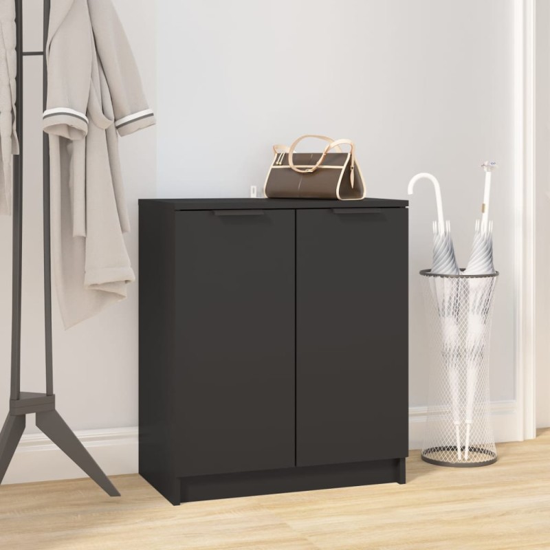vidaXL Schuhschrank Schwarz 59x35x70 cm Holzwerkstoff vidaXL Schuhschrank Schwarz 59x35x70 cm Holzwerkstoff