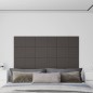 Wandpaneele 12 Stk. Dunkelgrau 60x30 cm Stoff 2,16 m² Wandpaneele 12 Stk. Dunkelgrau 60x30 cm Stoff 2,16 m²