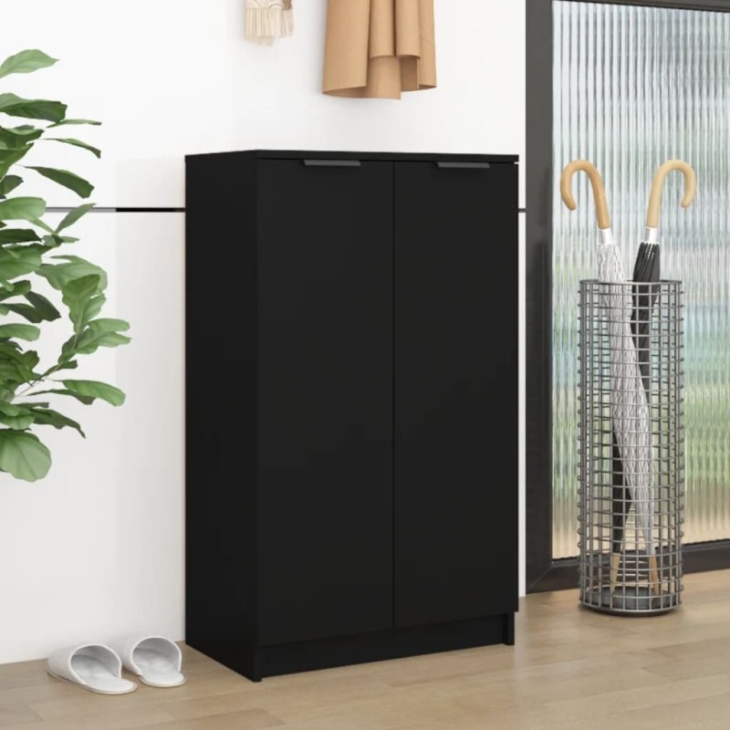 vidaXL Schuhschrank Schwarz 59x35x100 cm Holzwerkstoff vidaXL Schuhschrank Schwarz 59x35x100 cm Holzwerkstoff