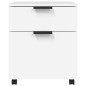 vidaXL Mobiler Aktenschrank mit Rollen Weiß 45x38x54 cm Holzwerkstoff vidaXL Mobiler Aktenschrank mit Rollen Weiß 45x38x54 cm Holzwerkstoff