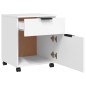 vidaXL Mobiler Aktenschrank mit Rollen Weiß 45x38x54 cm Holzwerkstoff vidaXL Mobiler Aktenschrank mit Rollen Weiß 45x38x54 cm Holzwerkstoff