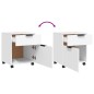 vidaXL Mobiler Aktenschrank mit Rollen Weiß 45x38x54 cm Holzwerkstoff vidaXL Mobiler Aktenschrank mit Rollen Weiß 45x38x54 cm Holzwerkstoff
