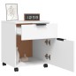 vidaXL Mobiler Aktenschrank mit Rollen Weiß 45x38x54 cm Holzwerkstoff vidaXL Mobiler Aktenschrank mit Rollen Weiß 45x38x54 cm Holzwerkstoff
