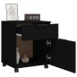 vidaXL Mobiler Aktenschrank mit Rollen Schwarz 45x38x54 cm vidaXL Mobiler Aktenschrank mit Rollen Schwarz 45x38x54 cm