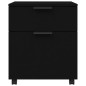 vidaXL Mobiler Aktenschrank mit Rollen Schwarz 45x38x54 cm vidaXL Mobiler Aktenschrank mit Rollen Schwarz 45x38x54 cm