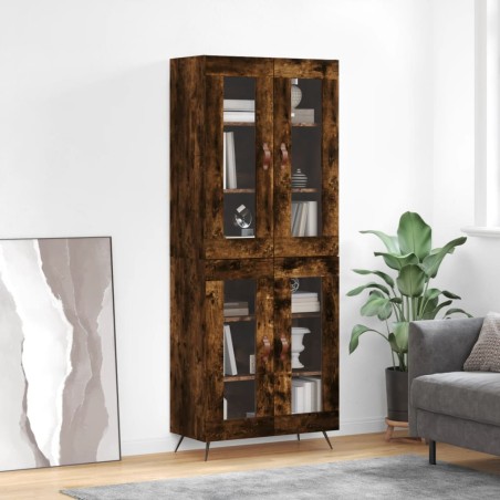 vidaXL Highboard Räuchereiche 69,5x34x180 cm Holzwerkstoff