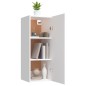 vidaXL Hängeschrank Weiß 34,5x34x90 cm Holzwerkstoff vidaXL Hängeschrank Weiß 34,5x34x90 cm Holzwerkstoff