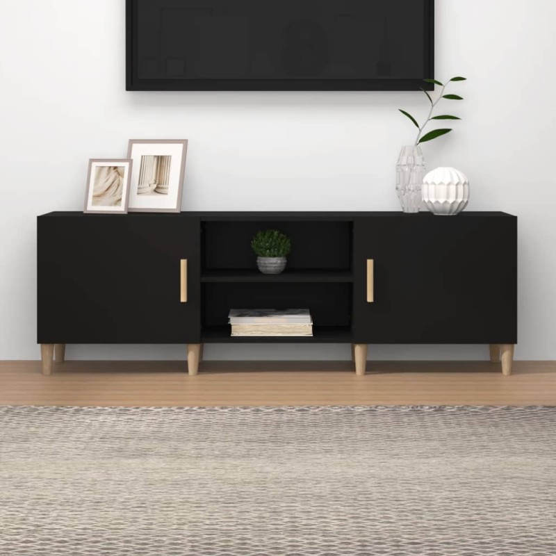 vidaXL TV-Schrank Schwarz 150x30x50 cm Holzwerkstoff vidaXL TV-Schrank Schwarz 150x30x50 cm Holzwerkstoff