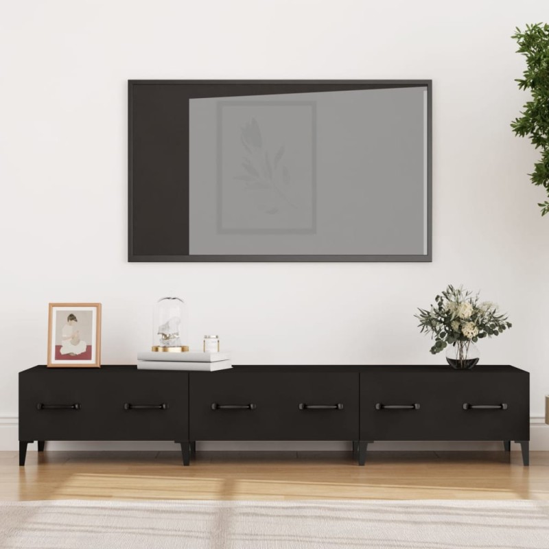 vidaXL TV-Schrank Schwarz 150x34,5x30 cm Holzwerkstoff vidaXL TV-Schrank Schwarz 150x34,5x30 cm Holzwerkstoff