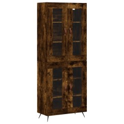 vidaXL Highboard Räuchereiche 69,5x34x180 cm Holzwerkstoff