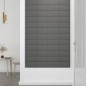Wandpaneele 12 Stk. Hellgrau 60x15 cm Stoff 1,08 m² Wandpaneele 12 Stk. Hellgrau 60x15 cm Stoff 1,08 m²