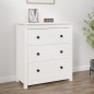 vidaXL Sideboard Weiß 70x35x80 cm Massivholz Kiefer vidaXL Sideboard Weiß 70x35x80 cm Massivholz Kiefer