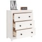 vidaXL Sideboard Weiß 70x35x80 cm Massivholz Kiefer vidaXL Sideboard Weiß 70x35x80 cm Massivholz Kiefer