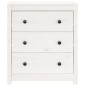vidaXL Sideboard Weiß 70x35x80 cm Massivholz Kiefer vidaXL Sideboard Weiß 70x35x80 cm Massivholz Kiefer