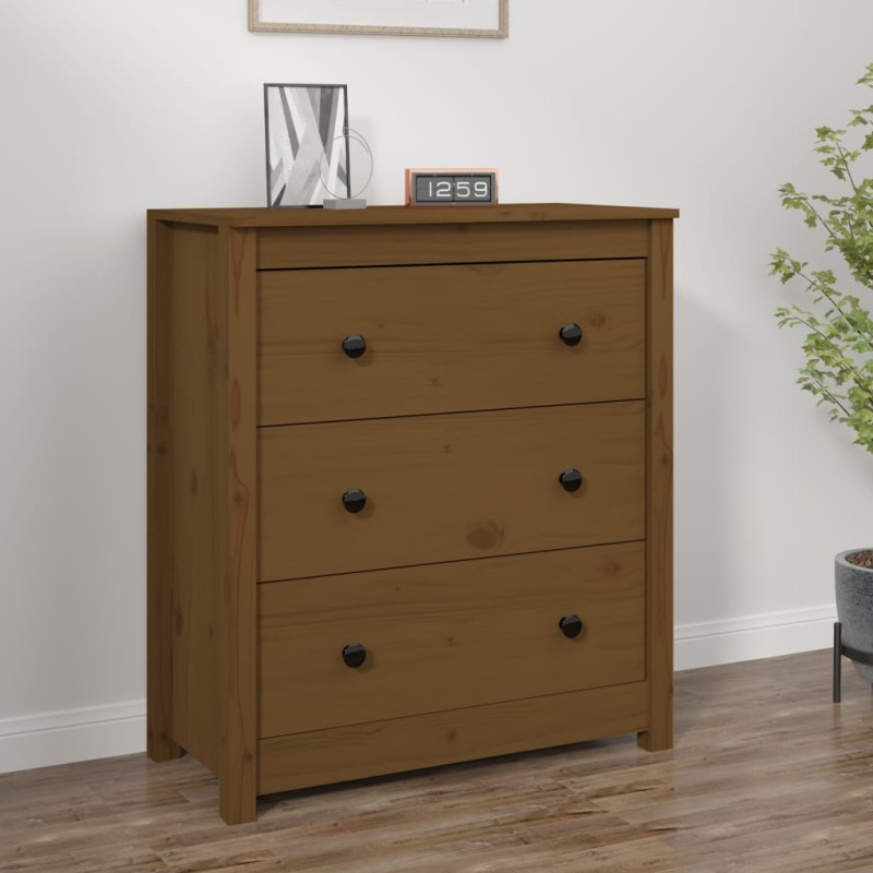 vidaXL Sideboard Honigbraun 70x35x80 cm Massivholz Kiefer vidaXL Sideboard Honigbraun 70x35x80 cm Massivholz Kiefer