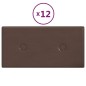 Wandpaneele 12 Stk. Braun 30x15 cm Kunstleder 0,54 m² Wandpaneele 12 Stk. Braun 30x15 cm Kunstleder 0,54 m²