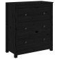 vidaXL Sideboard Schwarz 70x35x80 cm Massivholz Kiefer vidaXL Sideboard Schwarz 70x35x80 cm Massivholz Kiefer