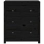 vidaXL Sideboard Schwarz 70x35x80 cm Massivholz Kiefer vidaXL Sideboard Schwarz 70x35x80 cm Massivholz Kiefer