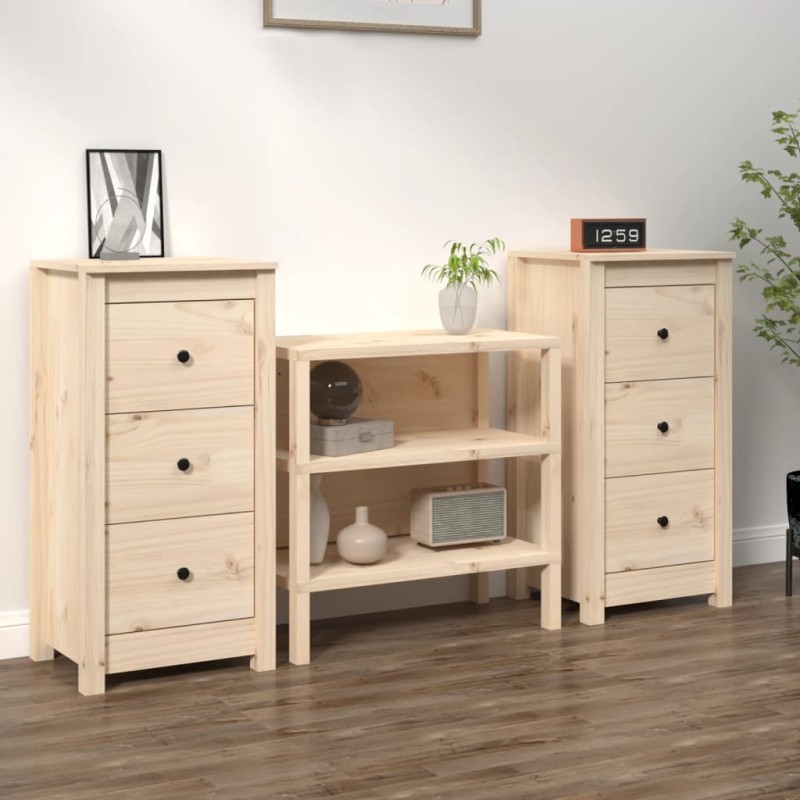 vidaXL Sideboards 2 Stk. 40x35x80 cm Massivholz Kiefer vidaXL Sideboards 2 Stk. 40x35x80 cm Massivholz Kiefer