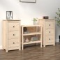 vidaXL Sideboards 2 Stk. 40x35x80 cm Massivholz Kiefer vidaXL Sideboards 2 Stk. 40x35x80 cm Massivholz Kiefer