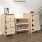 vidaXL Sideboards 2 Stk. 40x35x80 cm Massivholz Kiefer vidaXL Sideboards 2 Stk. 40x35x80 cm Massivholz Kiefer