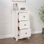 vidaXL Sideboard Weiß 40x35x80 cm Massivholz Kiefer vidaXL Sideboard Weiß 40x35x80 cm Massivholz Kiefer